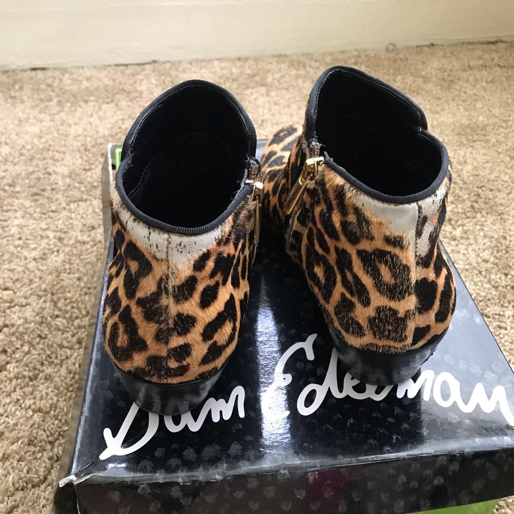 Sam Edelman | Leopard Calf-Skin Booties - Picture 4 of 7